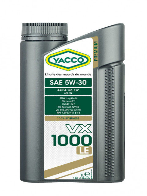 Масло моторное YACCO VX 1000 LE 5W30 (1 L)